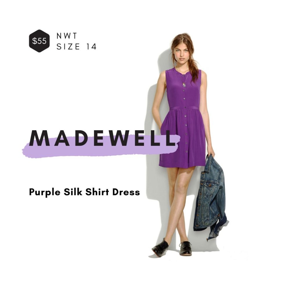 Madewell Sleeveless Silk Shirtdress